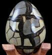 Septarian Dragon Egg Geode - Black Calcite Crystals #33989-3